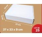 Carton Blanc 37*33*9cm, lot de 25