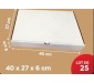 Carton Blanc 40*27*6cm, lot de 25