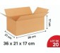 Carton Kraft 36*21*17cm, lot de 20