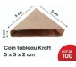 Coin Tableau Kraft 5*5*2cm, Lot de 100