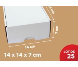 Carton Blac 14*14*7Cm, Lot de 25
