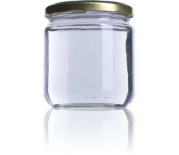 Pot 21cl en verre avec Capsule métal doré