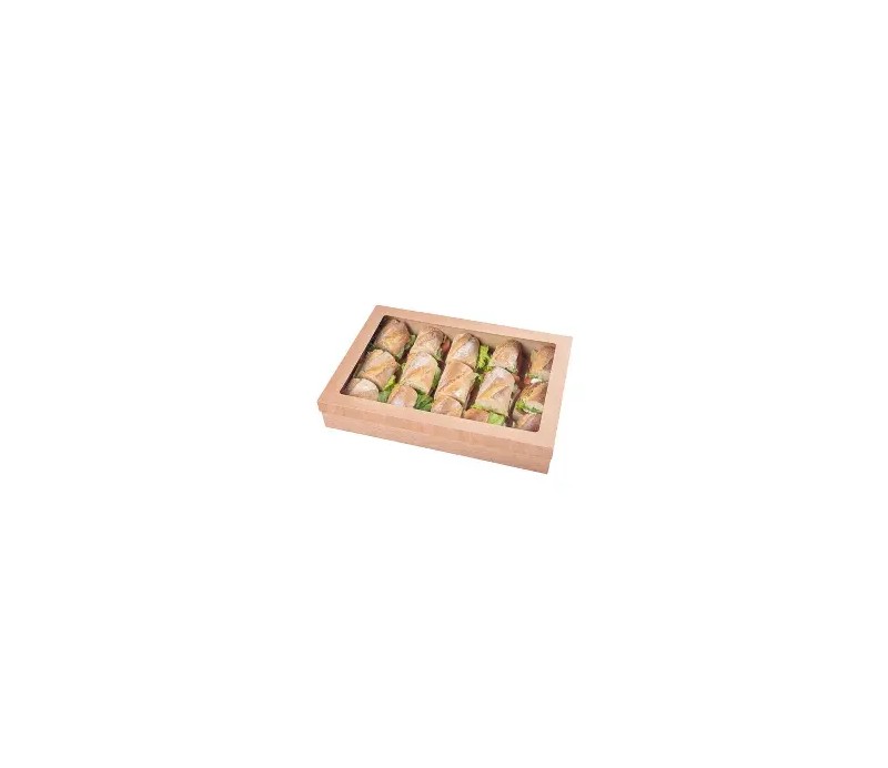 Box With Window Lid Kraft 135*135*50 Mm