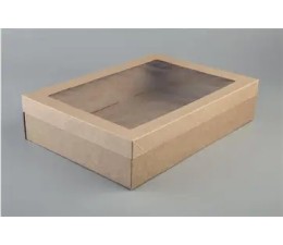 Box With Window Lid Kraft 135*135*50 Mm