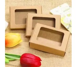 Box With Window Lid Kraft 135*135*50 Mm