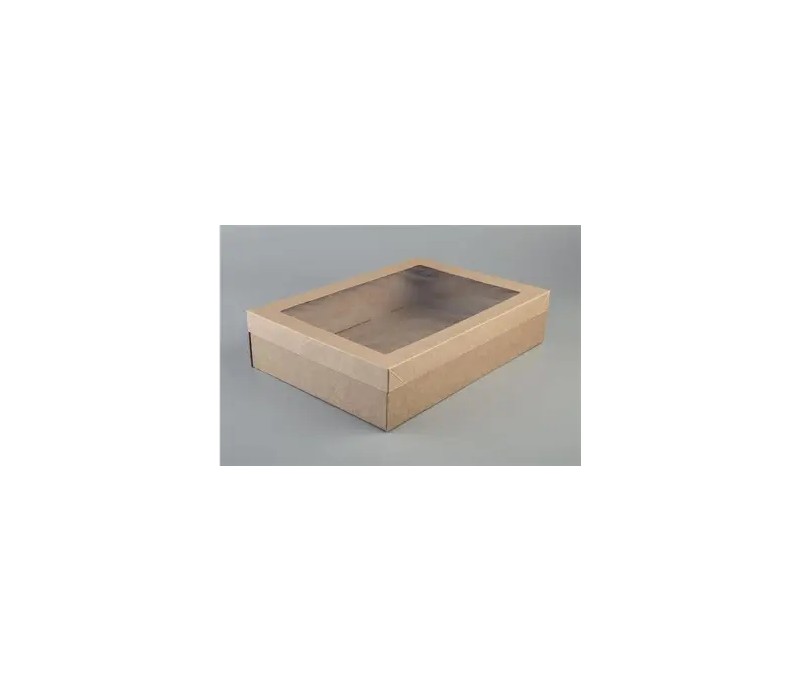 Box With Window Lid Kraft 155*155*5 Mm