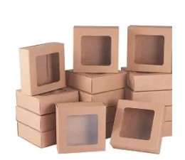 Box With Window Lid Kraft 155*155*5 Mm