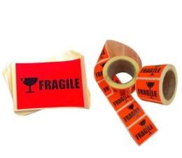 Lot de 500 étiquettes fragiles 7*5.5Cm