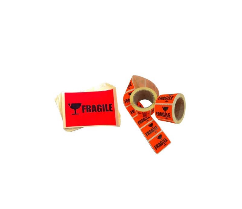 Lot de 500 étiquettes fragiles 7*5.5Cm