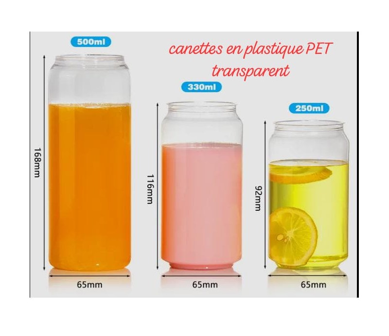 Cannet en Plastique PET Transparent