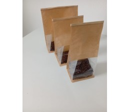 Sac en papier Kraft avec fenêtre transparente 22*27,5Cm