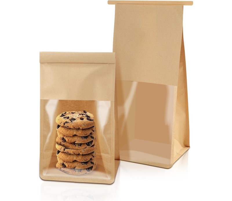 Sac en papier Kraft avec fenêtre transparente 16*26,5Cm