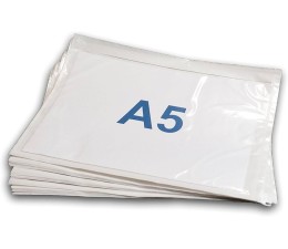 Lot de 1000 - Pochette A5 porte-documents adhésives transparente