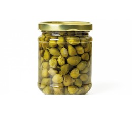 Pot 500ml en verre transparent avec une couvercle dorée