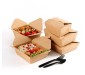 Lunch box GM kraft en carton 1500 ml alimentaire  20*4*5,5 cm street box