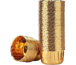 Lot de 25 Boîte à cupcake lazer rond bronze