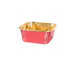 Lot de 25 Boîte à cupcake lazer carré bronze
