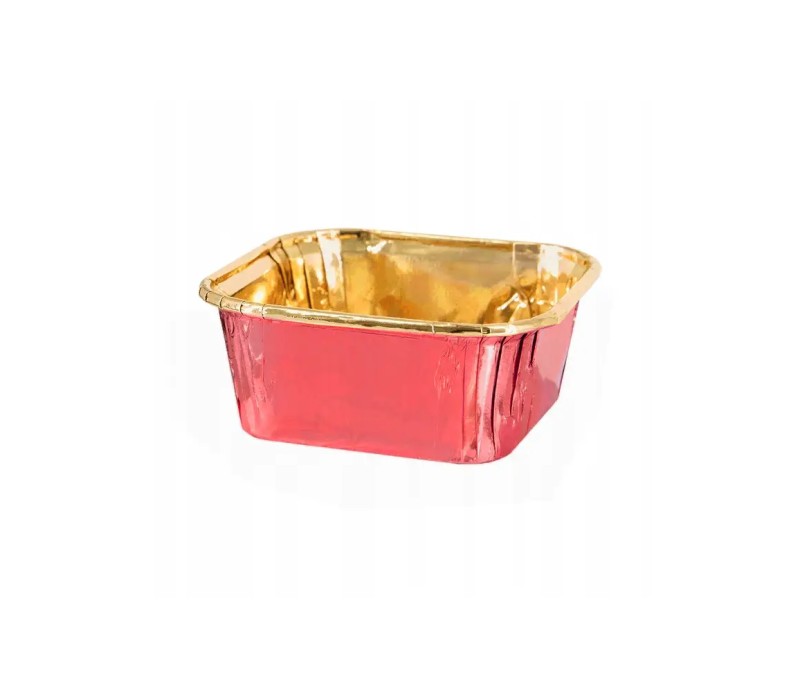 Lot de 25 Boîte à cupcake lazer carré bronze