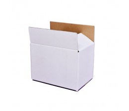 صندوق من الورق المقوى الأبيض 12.5 سم×19.5 سم×11 سم