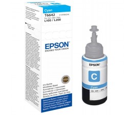 زجاجة حبر قابلة للتكيف EPSON T6642 سماوي 70ML L100/200/800