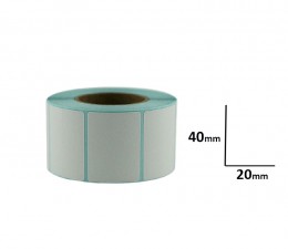 Étiquette papier thermique 40×20mm - Rouleau 2000 Etiq