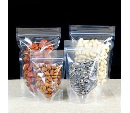 Sac Doypack transparent avec zip 12*20 cm