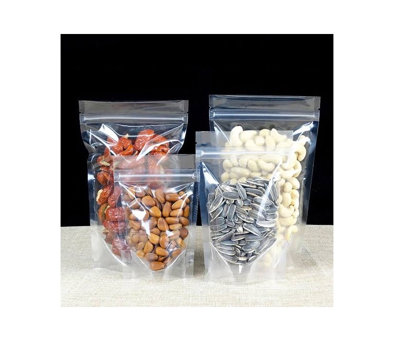 Sac Doypack transparent avec zip 12*20 cm