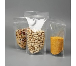 Sac Doypack transparent avec zip 12*20 cm