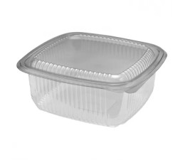 BOÎTE 500 ML CARRÉE AVEC COUVERCLE ATTACHÉ